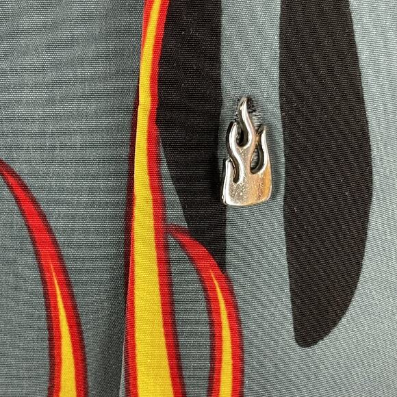 Vintage EasyRiders Shirt Mens Large Flame Button Motorcycle Biker Grunge Y2K - Picture 4 of 14